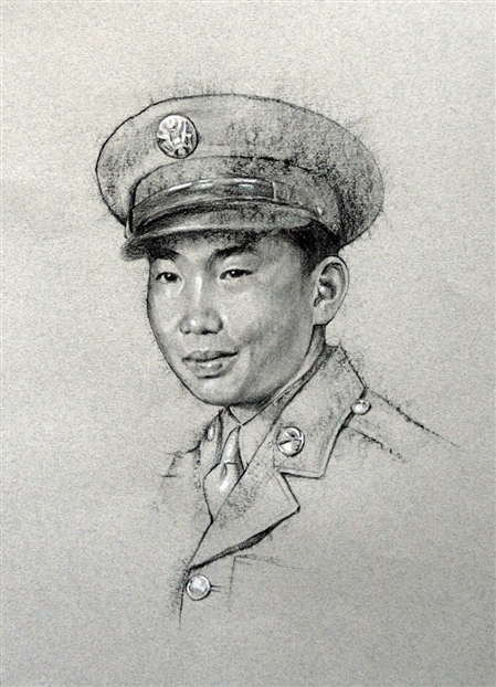 Chris Hopkins - Oil Painter - Internment - Mike Mano Of The 442nd RCT Chris Hopkins - Oil Painter - Internment - Mike Mano Of The 442nd RCT